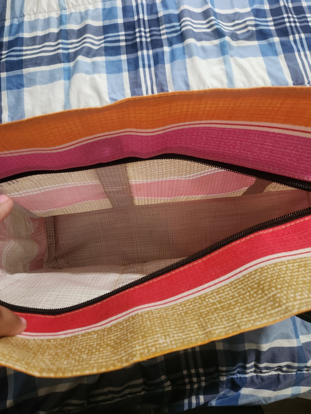Scout Pink Striped Canvas Tote Bag - Picture 5 of 6